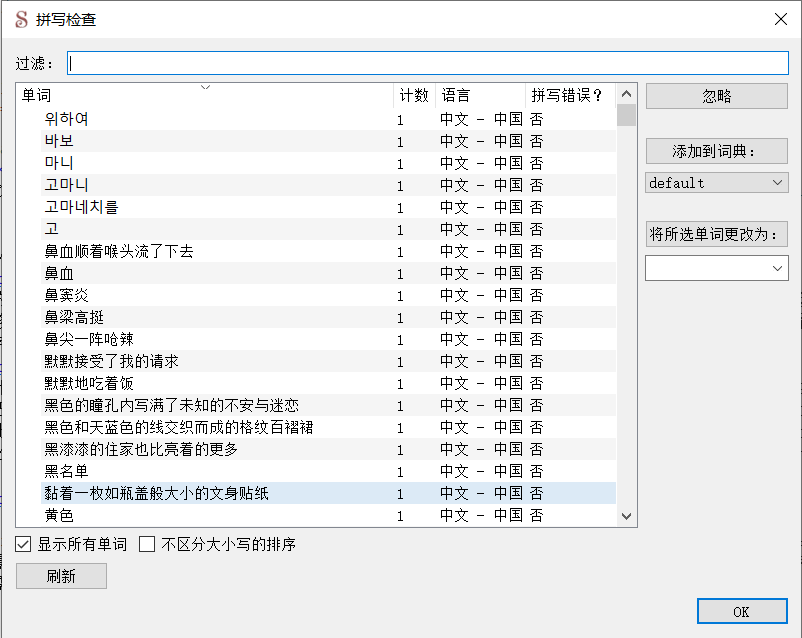 The main SepllCheck Dialog.