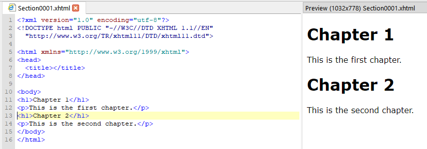 Showing how to split a file.