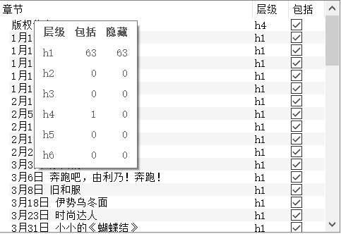 Using tool tips to show additional information in Table of Contents generator.